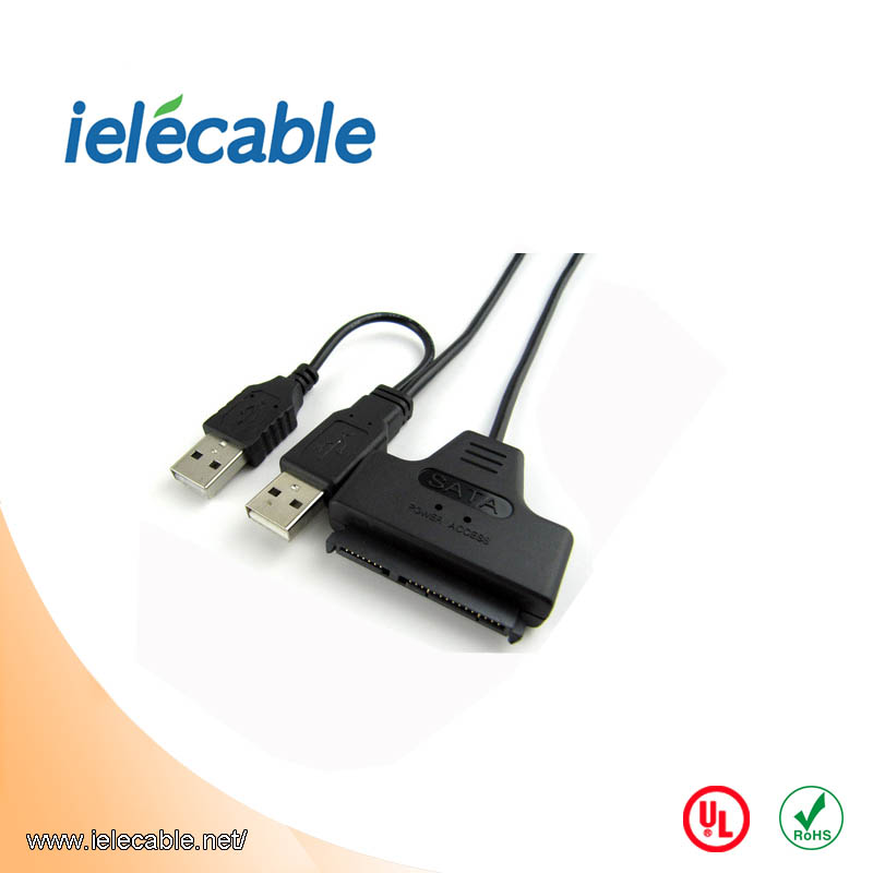 USB 2.0转22pin SATA线 带供电线