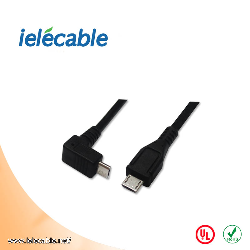 USB 2.0 90 Degree Angle Micro Cable 