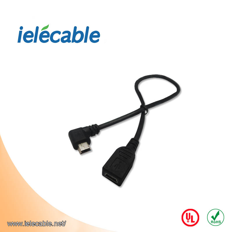 USB 2.0 Mini 5 Pin Male to Female Extension Cable 