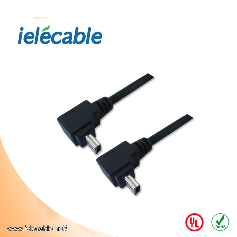 USB 2.0 弯头mini 5 pin 数据连接线